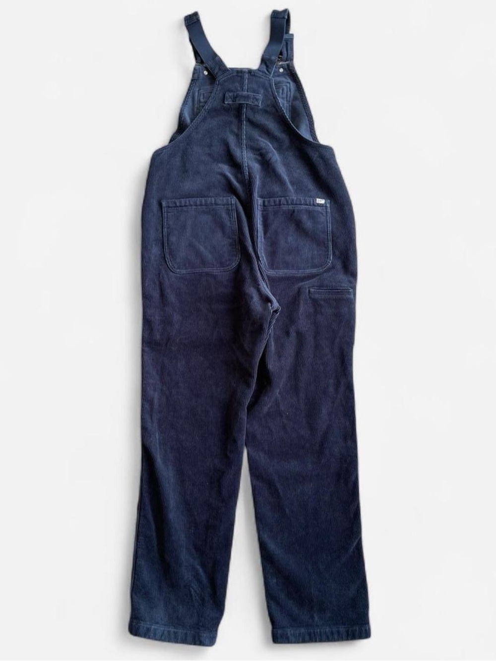 Duluth Navy Blue Corduroy Straight Leg Bib Overalls with Adjustable Straps Sz 8 - Picture 3 of 7